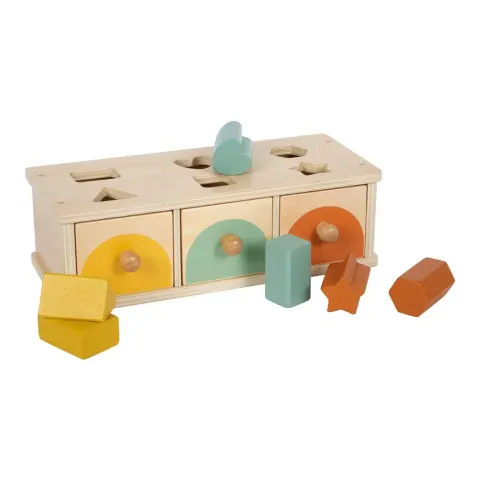 Cutie Montessori Small Foot, pentru sortare după culori și forme