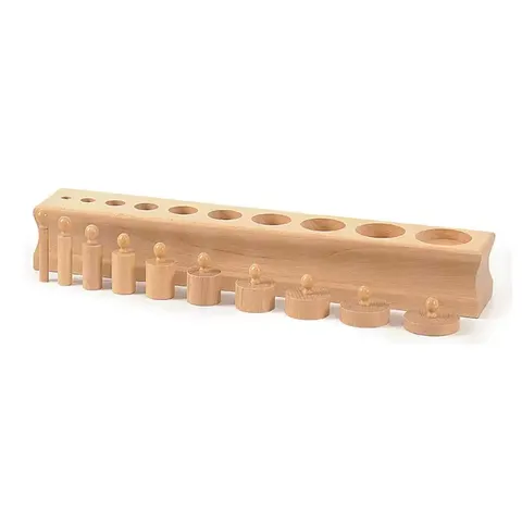 Set Montessori Nowa Szkola Blocuri Cilindrice, cu butoni, lemn
