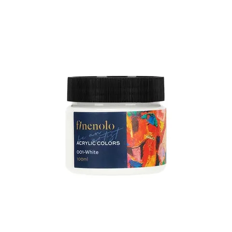 Vopsea acrilică Deli Finenolo, borcan, 100 ml, albă