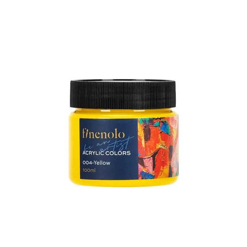 Vopsea Acrilică Deli Finenolo, borcan, 100 ml, galben