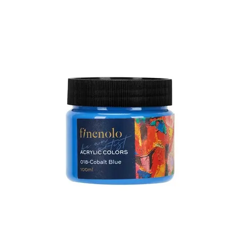 Vopsea acrilică Deli Finenolo, borcan, 100 ml, albastru cobalt