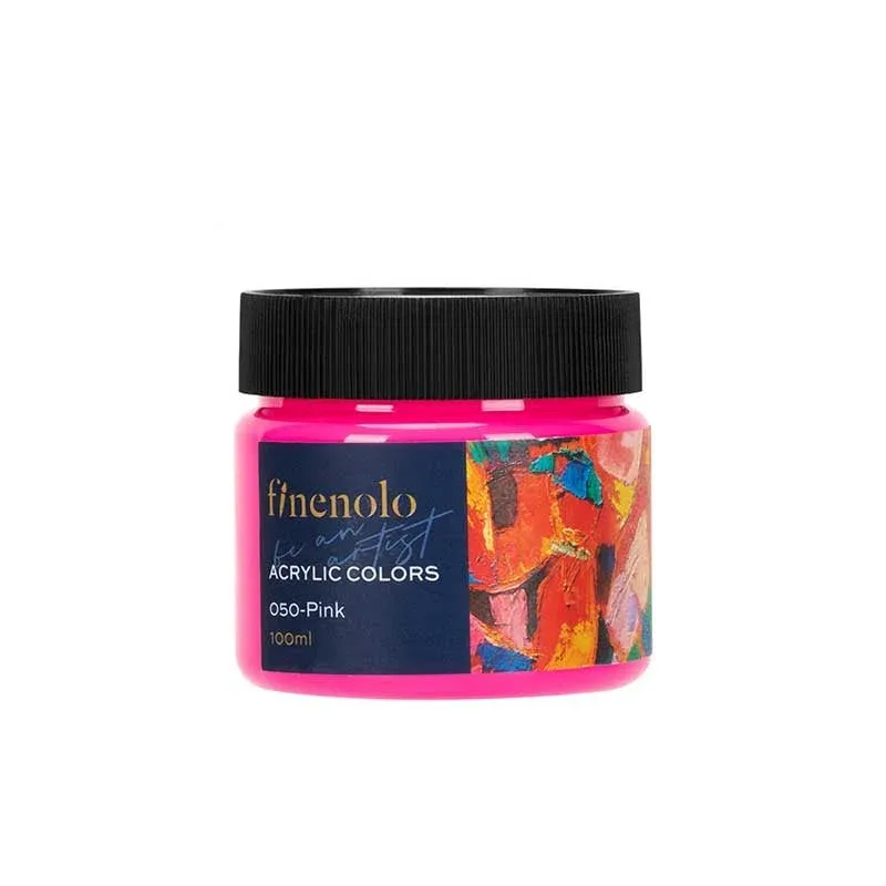 Vopsea Acrilică Deli Finenolo, Borcan, 100 ml, Roz