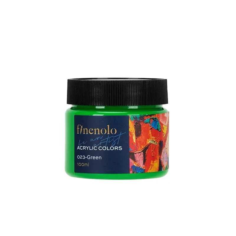 Vopsea acrilică Deli Finenolo, borcan, 100 ml, verde deschis