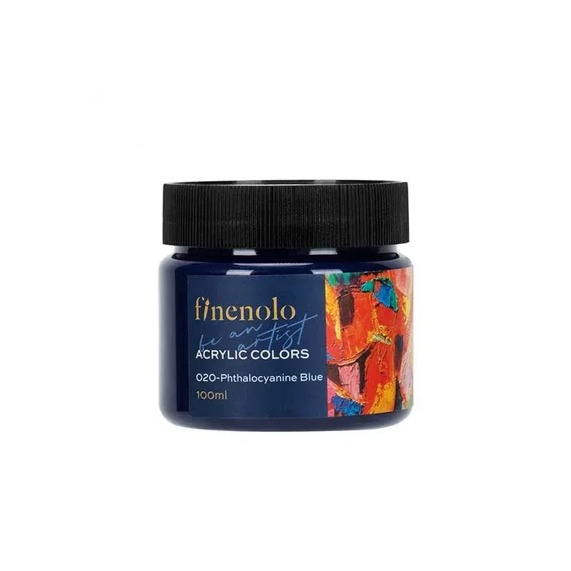 Vopsea acrilică Deli Finenolo, borcan, 100 ml, albastru închis