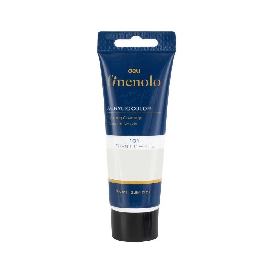 Deli Vopsea Acrilică Finenolo, tub, 75 ml, albă
