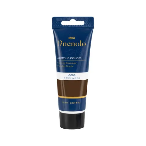 Deli Vopsea Acrilică Finenolo, tub, 75 ml, maro