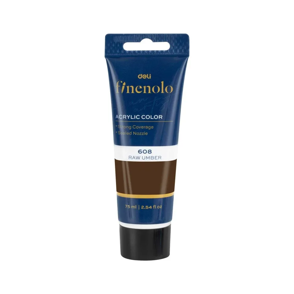 Deli Vopsea Acrilică Finenolo, tub, 75 ml, maro