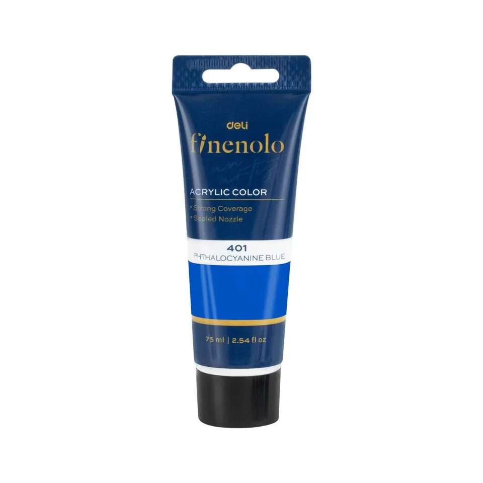 Deli Vopsea Acrilică Finenolo, tub 75 ml, albastru închis