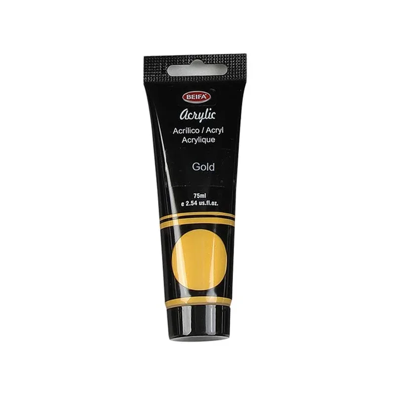 Beifa Vopsea acrilică, tub, 75 ml, auriu