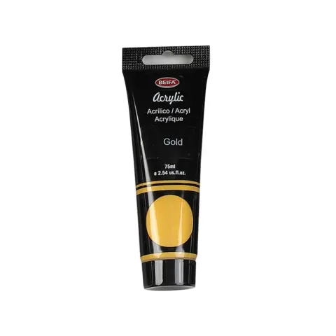 Beifa Vopsea acrilică, tub, 75 ml, auriu