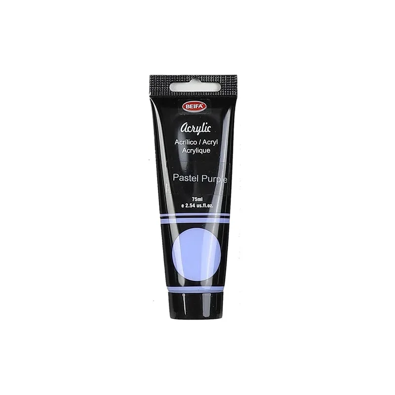 Beifa Vopsea acrilică, în tub, 75 ml, mov pastel