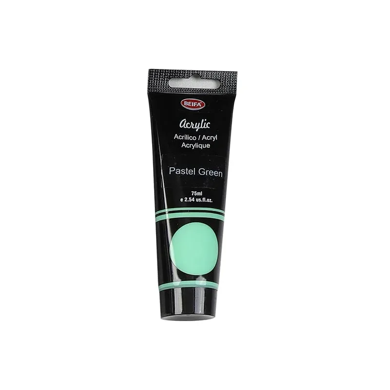 Beifa Vopsea acrilică, în tub, 75 ml, verde pastel