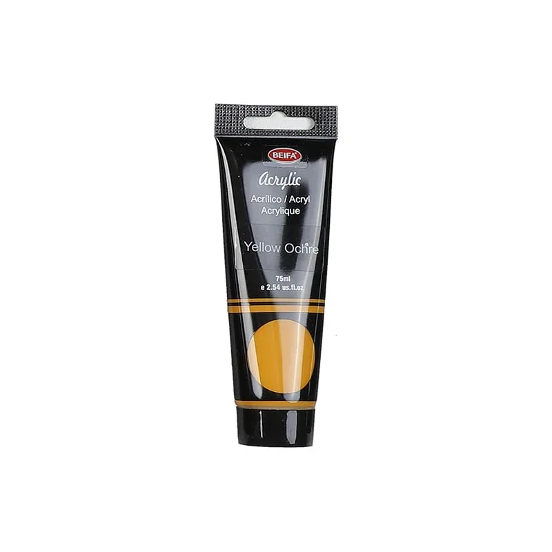Beifa Vopsea acrilică, în tub, 75 ml, ocru galben