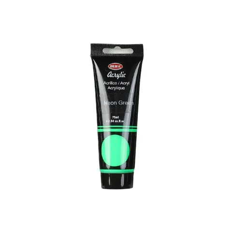 Beifa Vopsea acrilică, în tub, 75 ml, verde neon