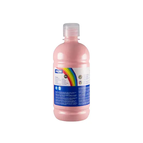 Milan Vopsea tempera, sticlă, roz pal, 500 ml, set de 6