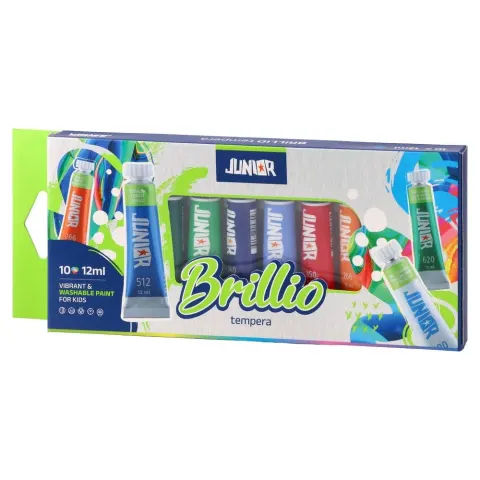 Junior Brillio Vopsele tempera, tuburi 12 ml, 10 culori