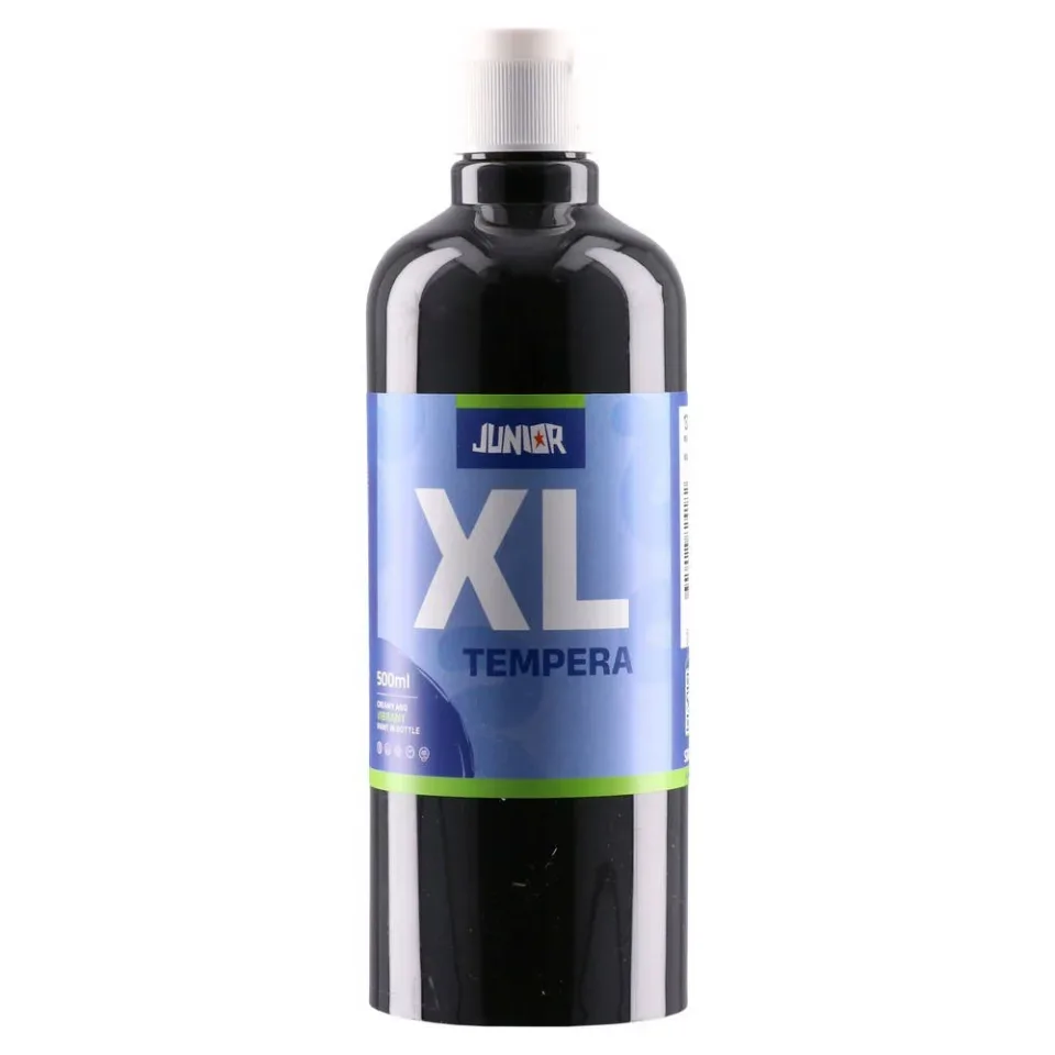 Junior Brillio Vopsea tempera, 500 ml, negru