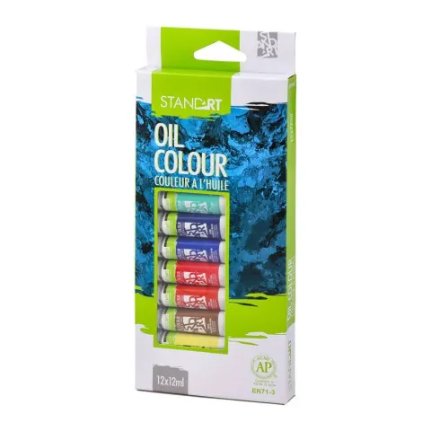 Standart Vopsele de ulei, tuburi de 12 ml, 12 culori