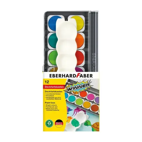 Eberhard Faber Acuarele Winner, cu paletă, 12 culori