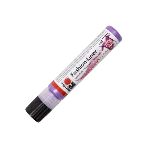 Marabu Contur textil Fashion Liner, nr. 596, mov cu sclipici, 25 ml