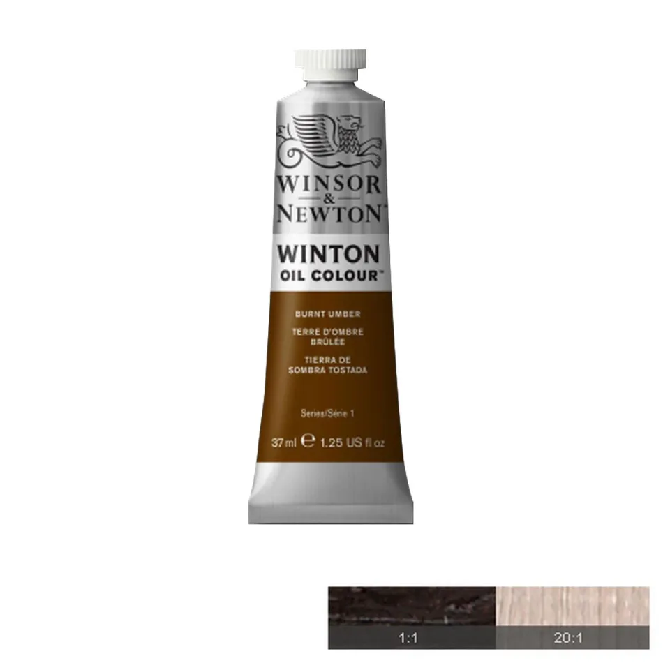 Winton Vopsea de ulei, Burnt Umber, 37 ml