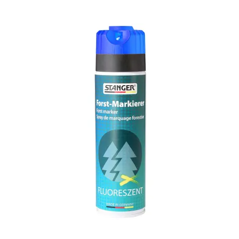 Stanger Spray de vopsea pentru marcarea lemnului Forstmark, fluorescent, albastru