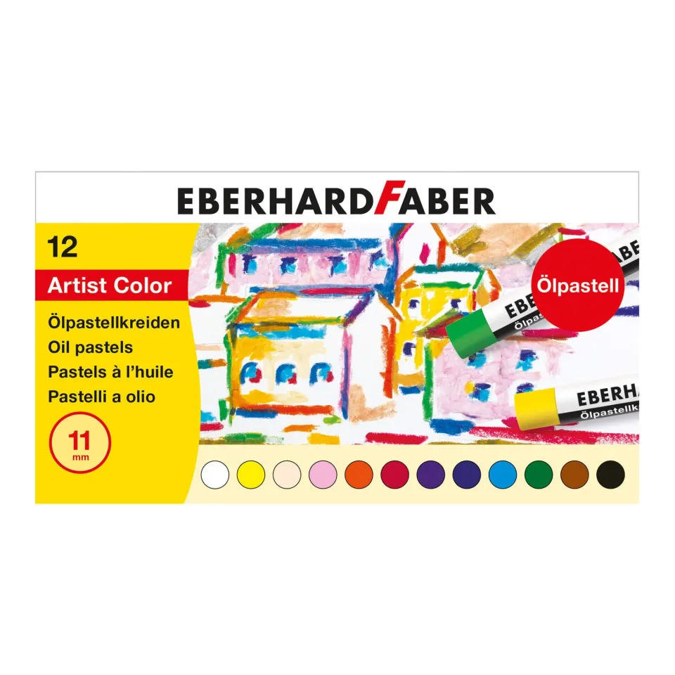 Pasteluri uleioase Eberhard Faber, 12 culori