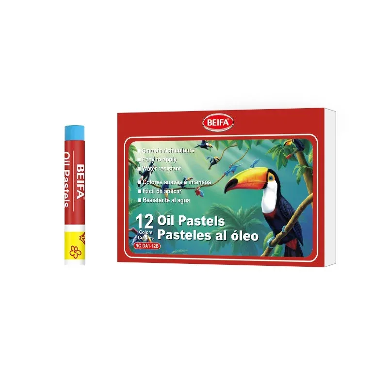 Pasteluri uleioase Beifa DA1-12B, rotunde, 12 culori