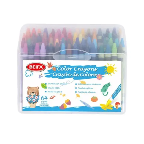 Beifa pasteluri DC2-64V, în cutie din plastic, 64 de culori