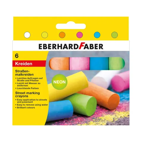 Creta Eberhard Faber, 6 culori neon