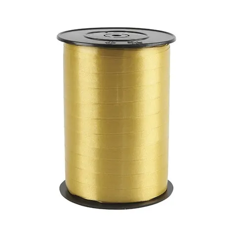 Panglică Creativ Company, lucioasă, 10 mm, 250 m, aurie