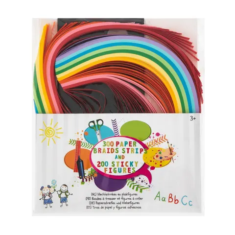 Craft ID Set de 300 de fâșii pentru quilling și 200 de stickere
