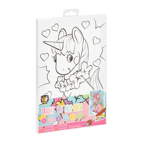 Moxy Set de pictat după numere Unicorn, 29.7 x 19.5 cm