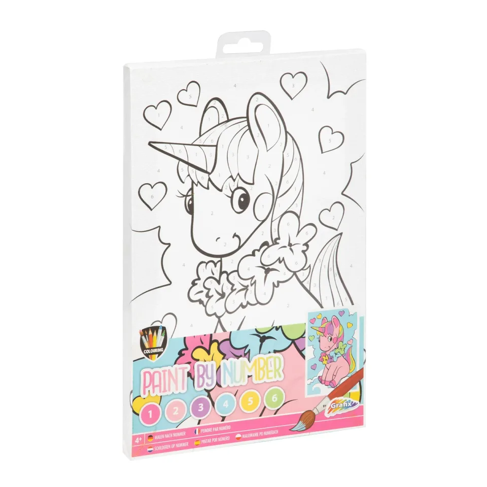 Moxy Set de pictat după numere Unicorn, 29.7 x 19.5 cm