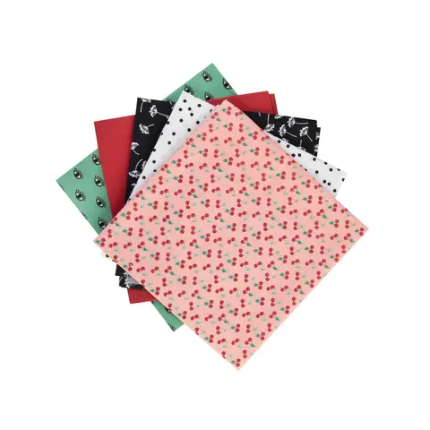 Craft ID Material textil cu motive ochi, 100% poliester, 50 x 50 cm, 5 buc.