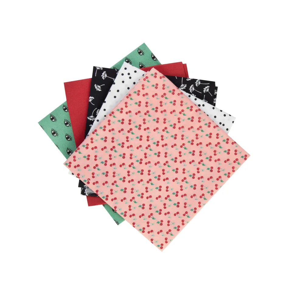 Craft ID Material textil cu motive ochi, 100% poliester, 50 x 50 cm, 5 buc.