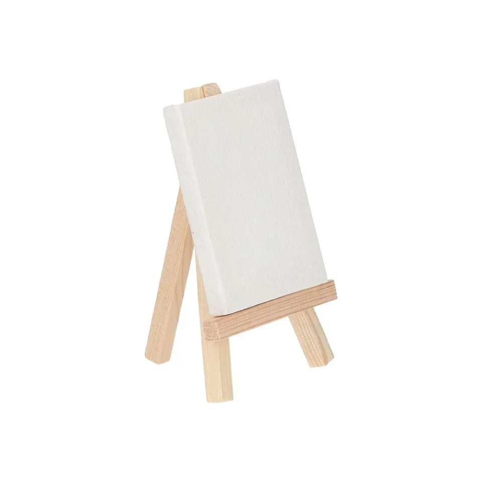 Standart Mini șevalet SFC3052, din lemn, cu pânză, 6 x 8 cm