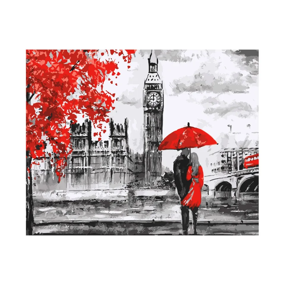 Foska Set de pictat după numere Londra, 40 x 50 cm