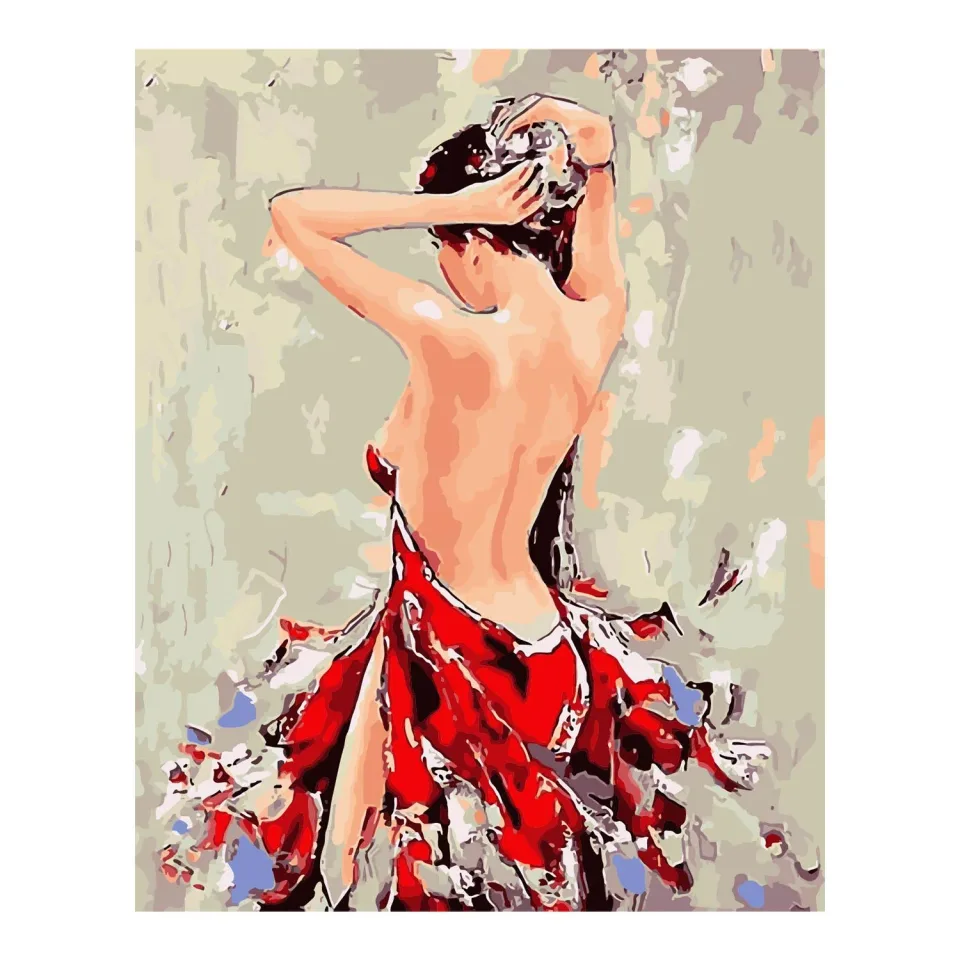 Foska Set de pictat după numere Femeie, 40 x 50 cm