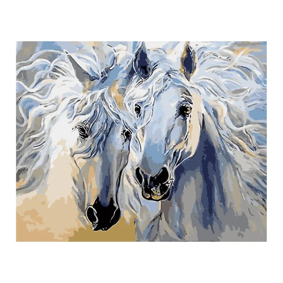 Foska Set de pictat după numere Cai, 40 x 50 cm