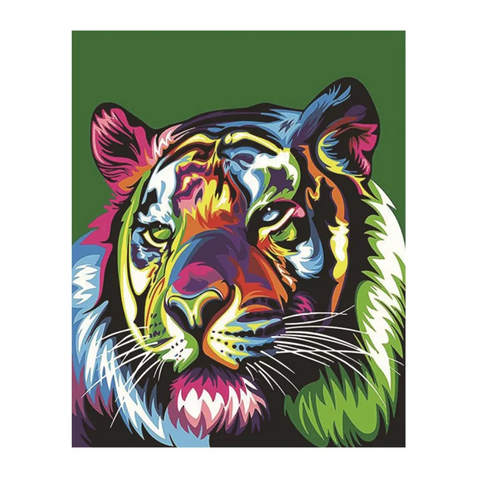 Foska Set de pictat după numere Tigru, 40 x 50 cm