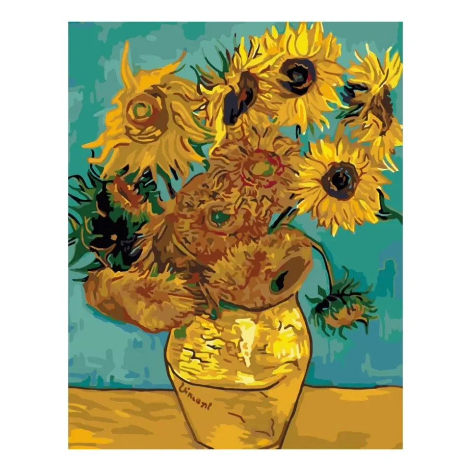 Kit Foska Pictură prin numere Floarea-soarelui, 40 x 50 cm