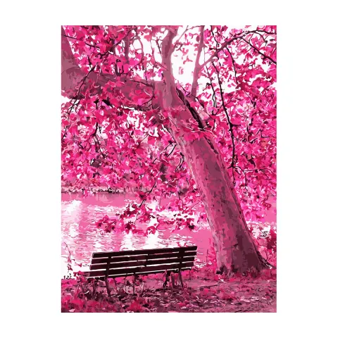 Set Fără Numere Foska Pink Autumn, 40 x 50 cm