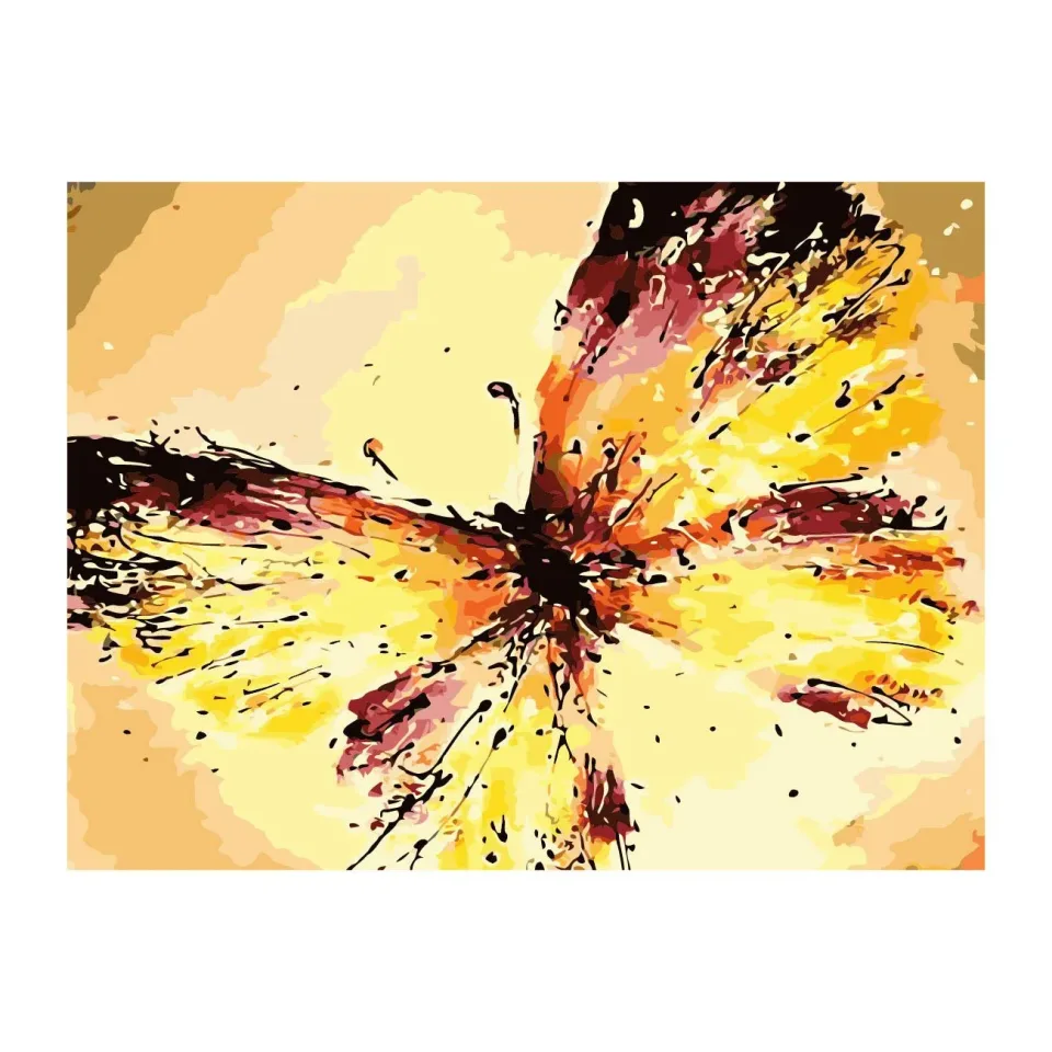 Set Foska Paint by Numbers Fluture, 40 x 50 cm