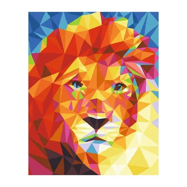 Set Foska Paint by Numbers Leu, 40 x 50 cm