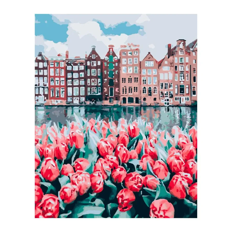 Set Foska Paint by Numbers Amsterdam, 40 x 50 cm