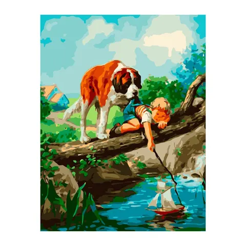 Kit pictură după numere Foska Guardian, 40 x 50 cm