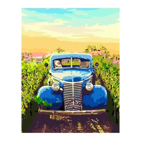 Foska Kit Pictură pe Numere Vintage, 40 x 50 cm