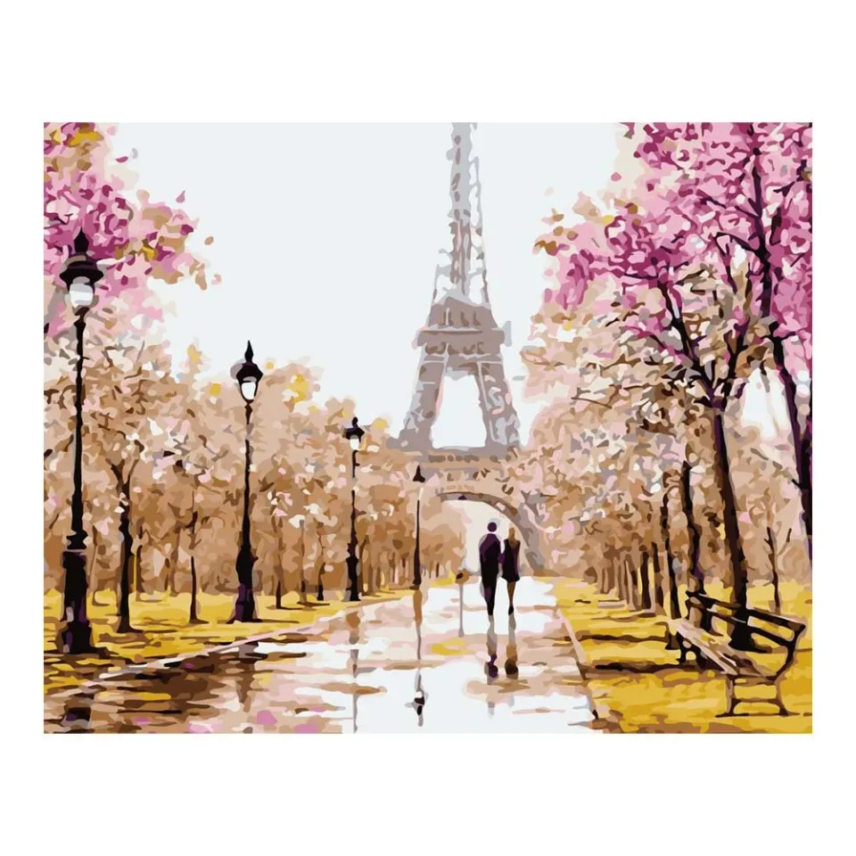 Set Foska Paint by Numbers Turnul Eiffel, 40 x 50 cm