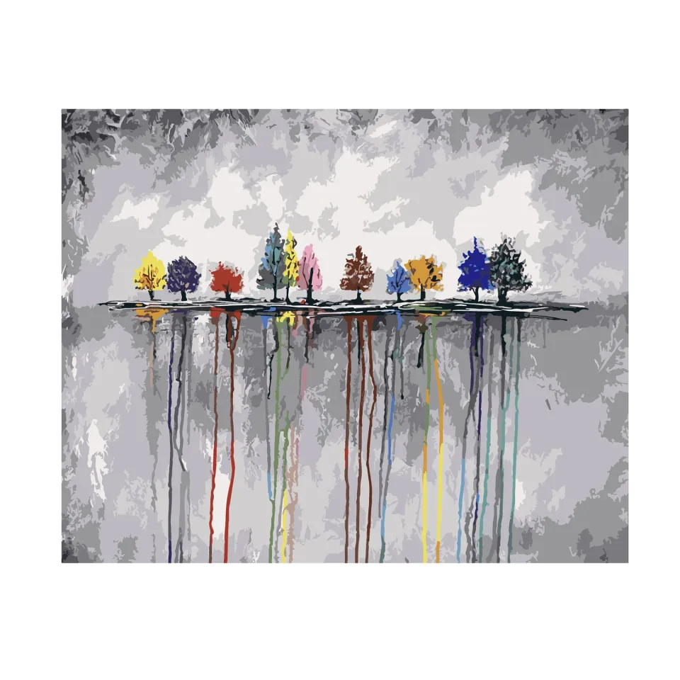 Set Foska Paint by numbers Flori, 40 x 50 cm